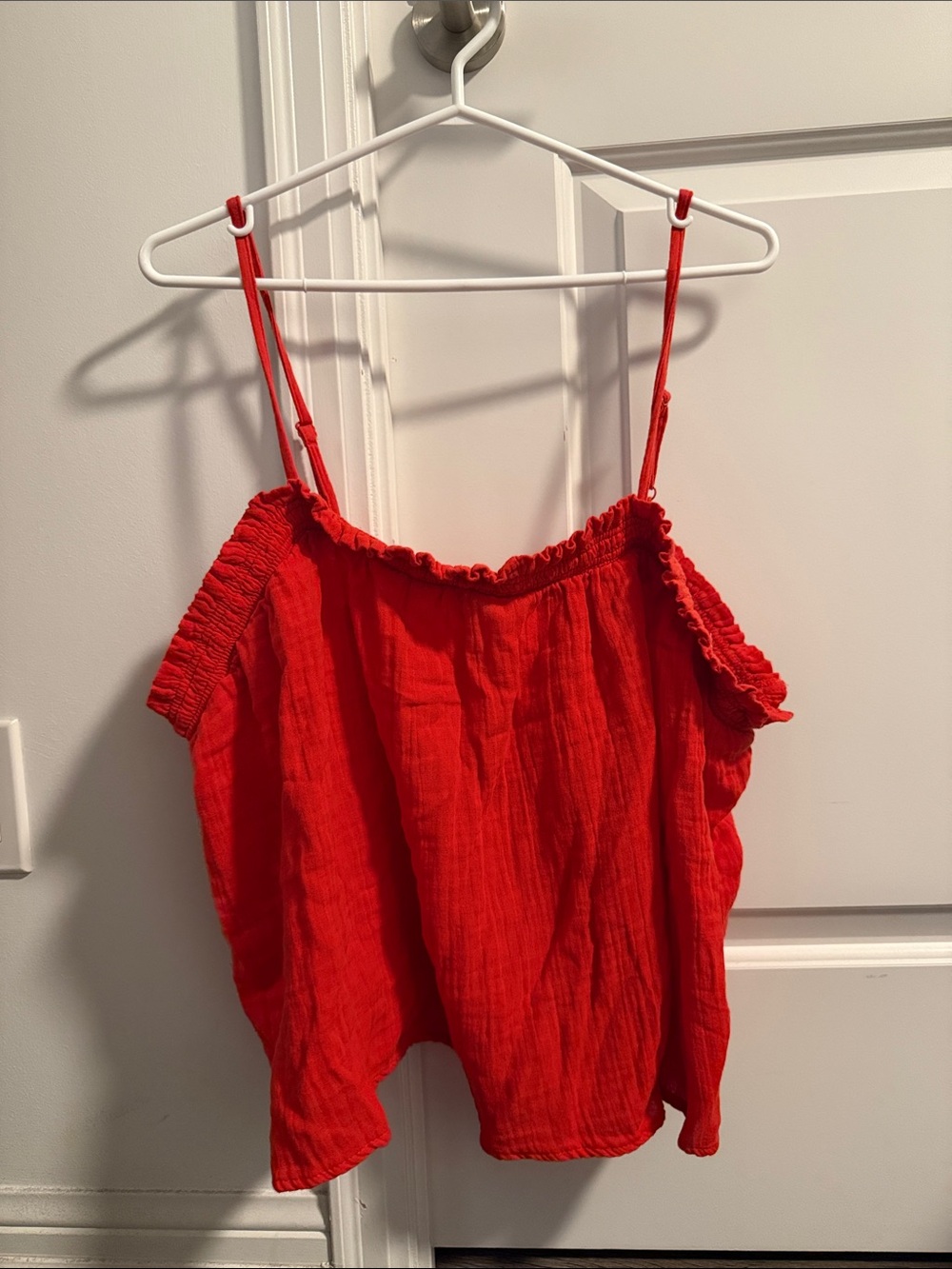 Red Gauze Tank Top - Women